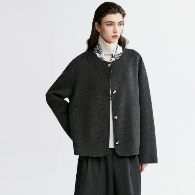 Women’s loose-fit jacket with button fastening - J&B; - 3 - London-stylehouse.com