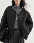 Women’s loose-fit jacket with button fastening - J&B; - 8 - London-stylehouse.com