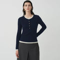 Women’s jumper with a ribbed pattern and button detailing - J&B; - 2 - London-stylehouse.com