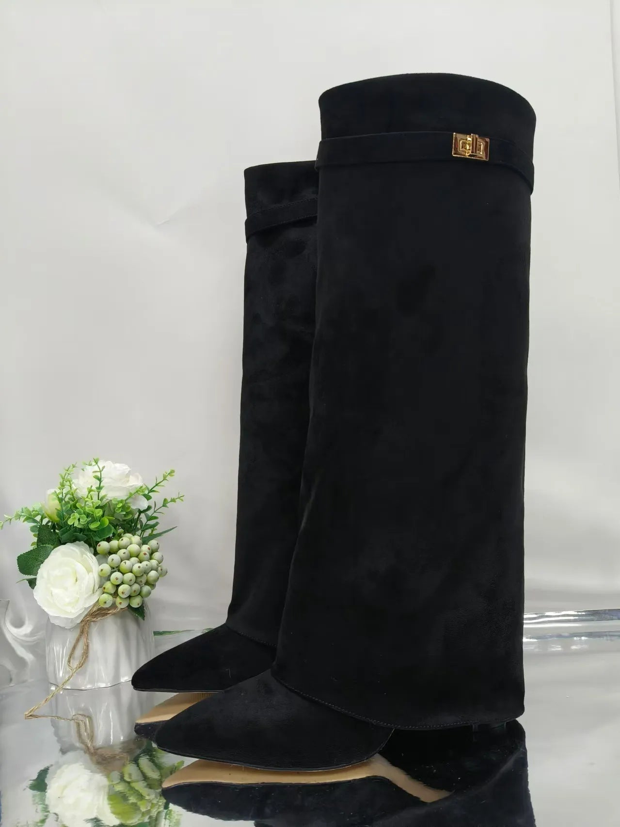 Women’s over-the-knee boots in an elegant design with block heels - J&B; - 6 - London-stylehouse.com