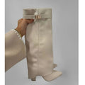 Women’s over-the-knee boots in an elegant design with block heels - J&B; - 7 - London-stylehouse.com