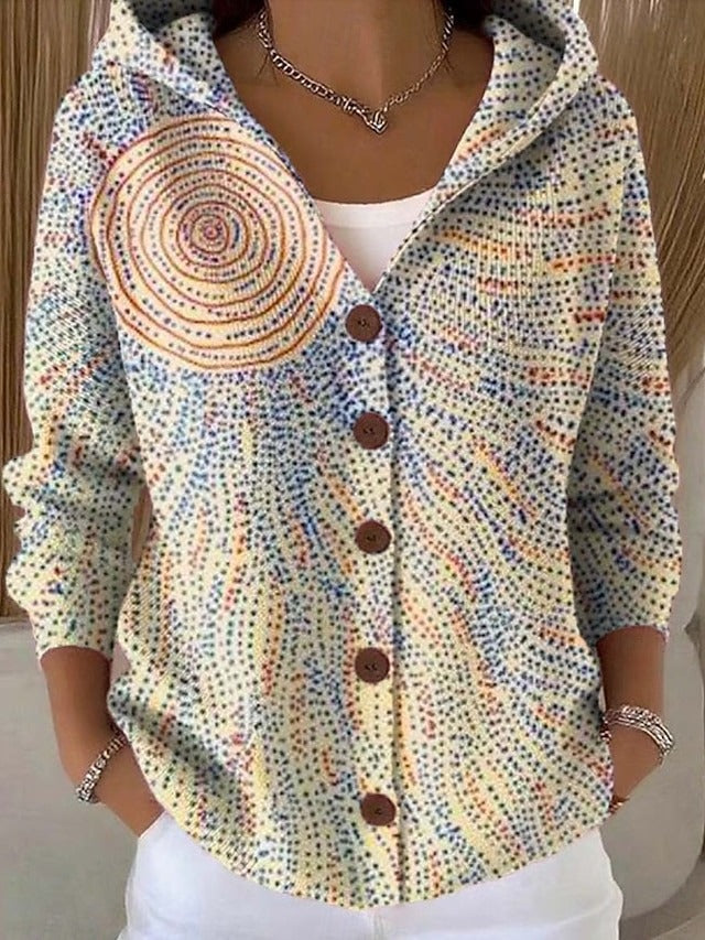 Chic Hooded Cardigan for Women with Button Closure and Distinctive Designs - J&B - 6 - London-stylehouse.com