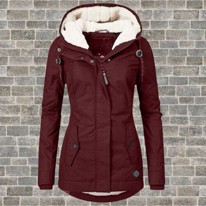 J&B Women’s Hooded Winter Jacket with Plush Lining - 2 - London-stylehouse.com
