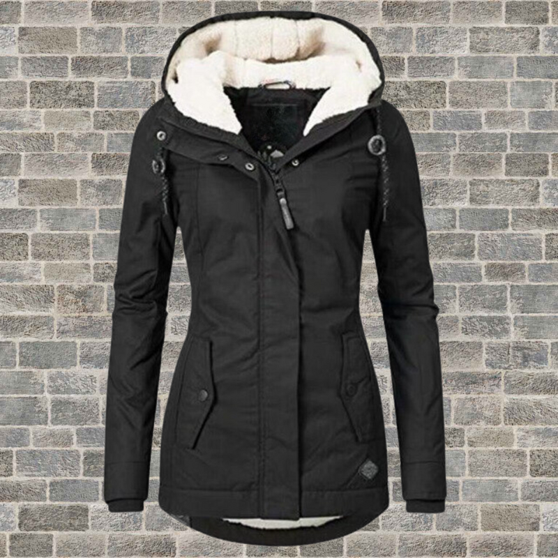 J&B Women’s Hooded Winter Jacket with Plush Lining - 3 - London-stylehouse.com
