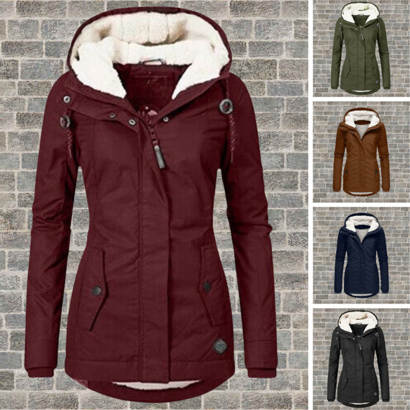 J&B Women’s Hooded Winter Jacket with Plush Lining - 5 - London-stylehouse.com