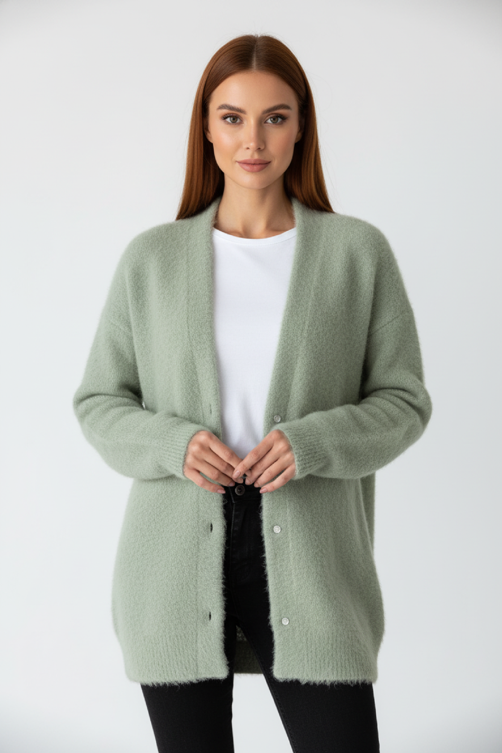 Chic Button-Down Women's Cardigan with Relaxed Fit - J&B - 1 - London-stylehouse.com