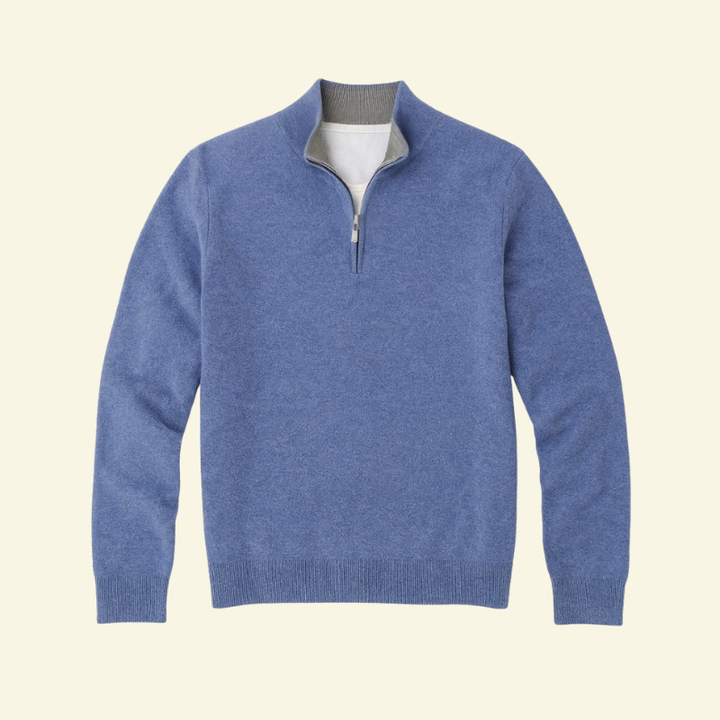 J&B Men's High-Collar Half-Zip Sweater - 12 - London-stylehouse.com