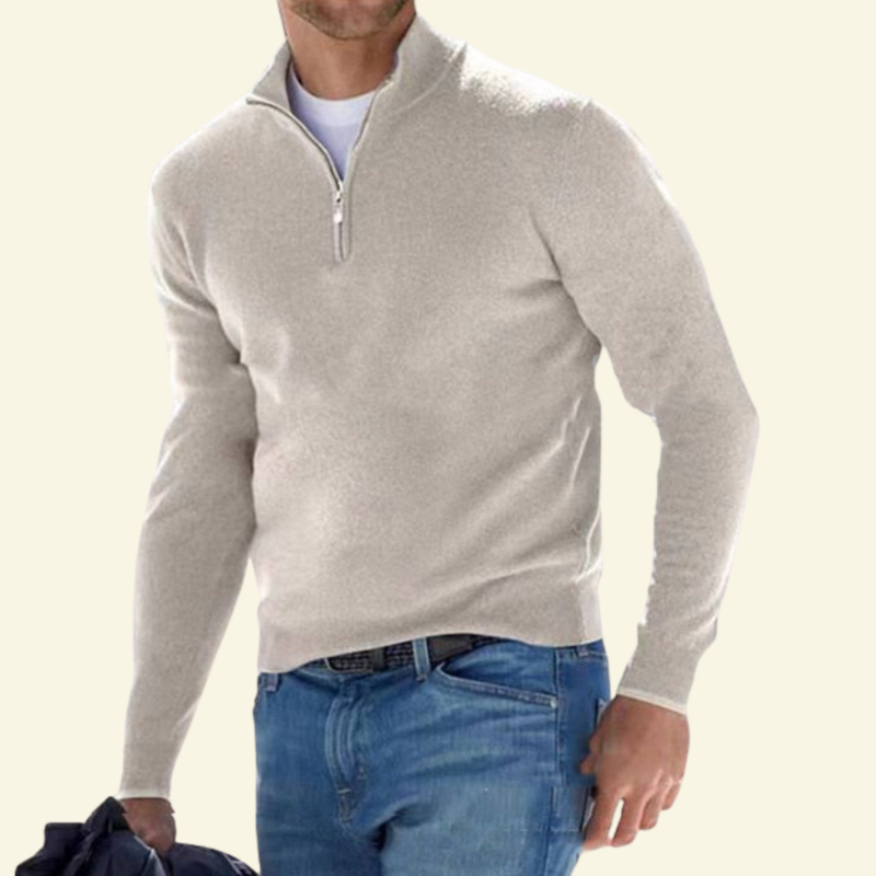 J&B Men's High-Collar Half-Zip Sweater - 18 - London-stylehouse.com