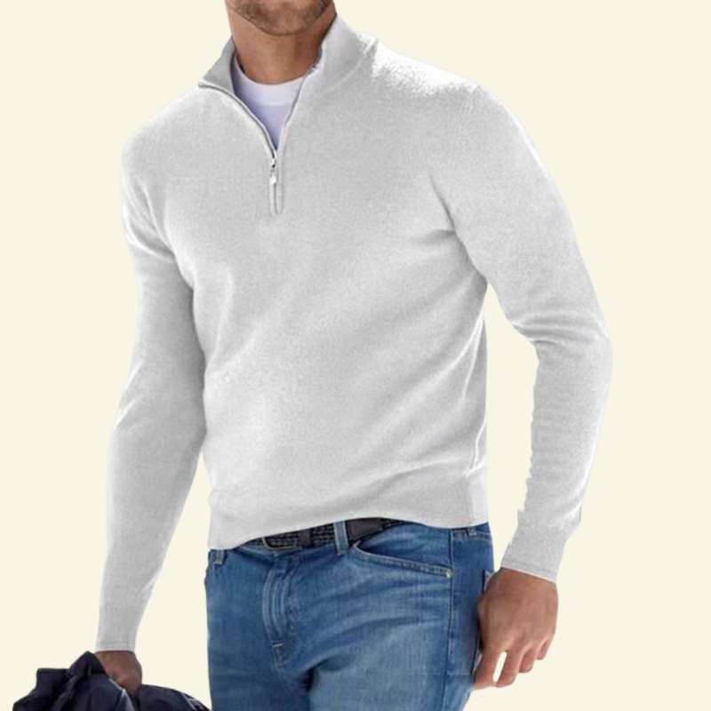 J&B Men's High-Collar Half-Zip Sweater - 20 - London-stylehouse.com