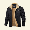 Men's Sherpa-lined Jacket with Button Closure - J&B - 1 - London-stylehouse.com