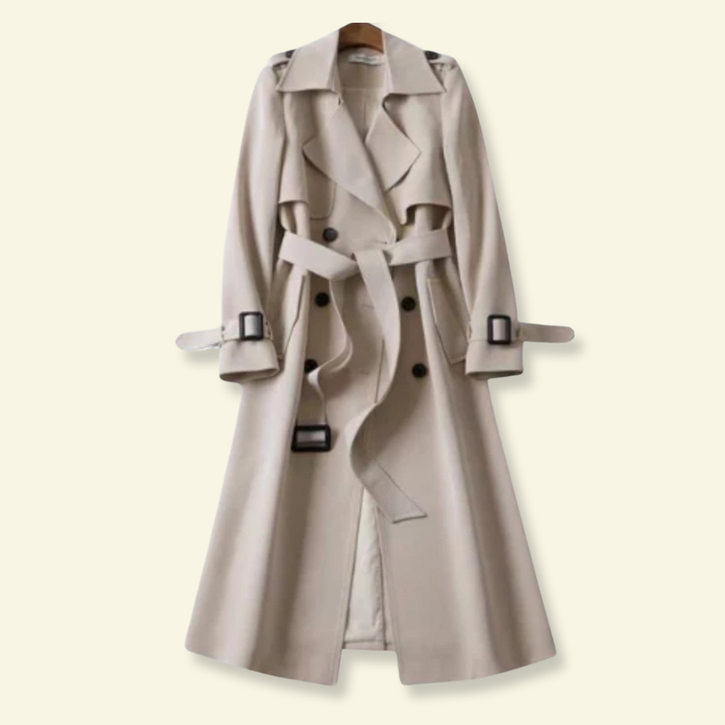 Elegant Double-Breasted Women's Trench Coat - J&B - 7 - London-stylehouse.com