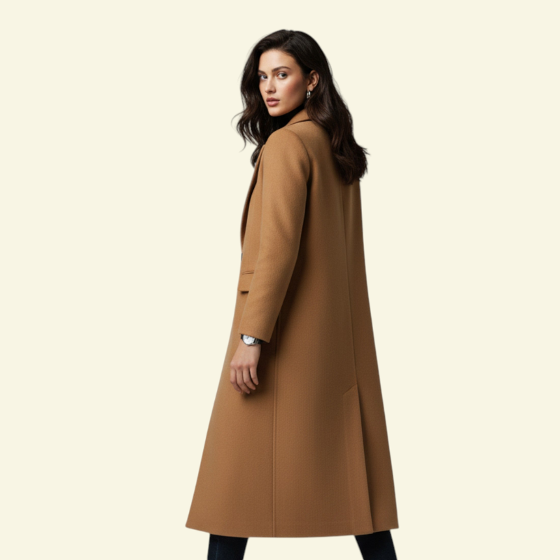 Elegant Women’s Fitted Coat with Classic Collar - J&B - 6 - London-stylehouse.com