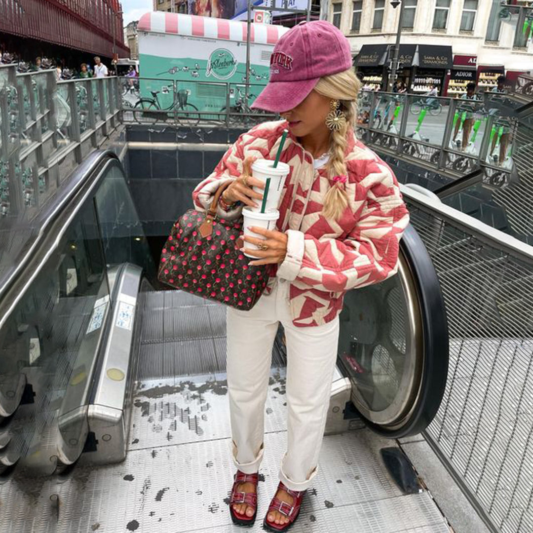 Floral-Print Women’s Jacket with Relaxed Fit - J&B - 4 - London-stylehouse.com