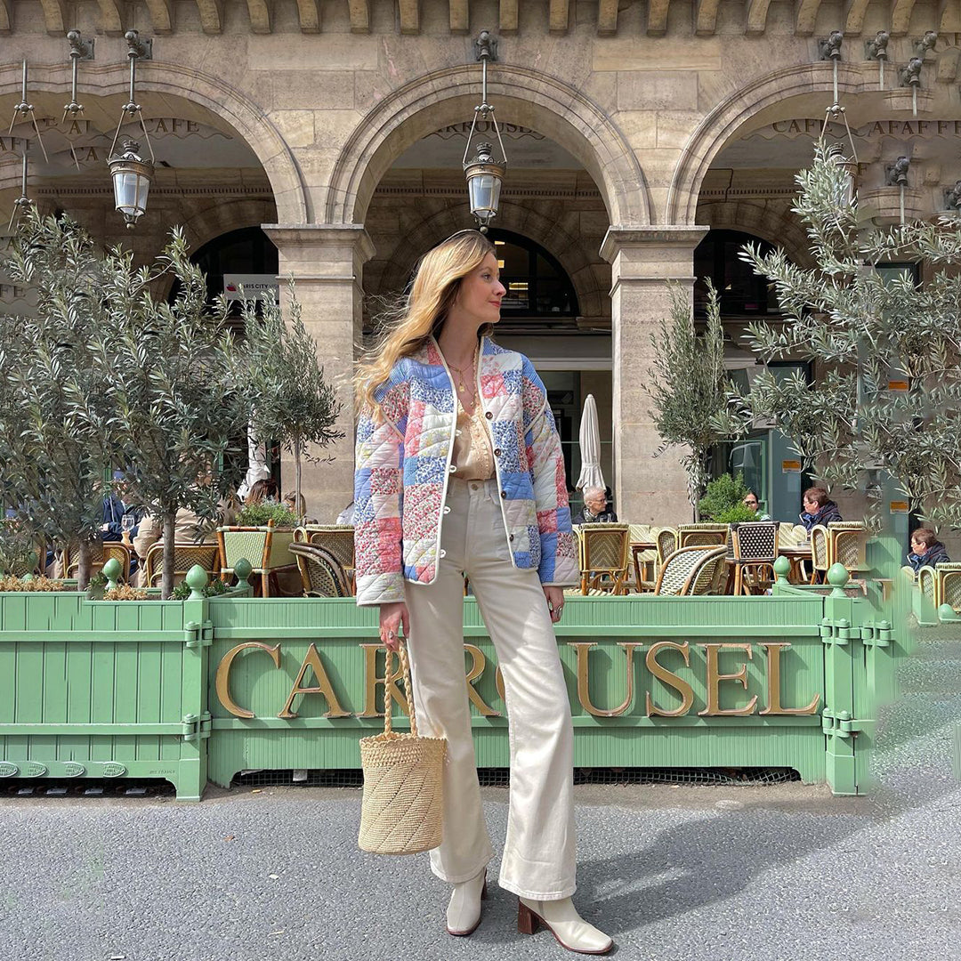 Floral-Print Women’s Jacket with Relaxed Fit - J&B - 5 - London-stylehouse.com