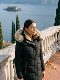 Ladies' fitted quilted jacket with removable faux fur hood - J&B - 1 - London-stylehouse.com
