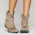 Chic Vintage Women’s Cowboy Ankle Boots with Elegant Accents - J&B - 1 - London-stylehouse.com