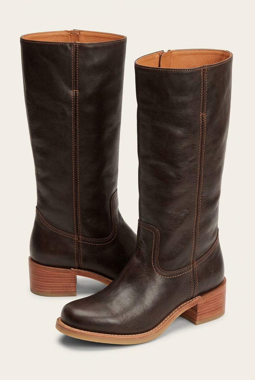 Elegantly Designed Women’s Calf-Height Boots with Closed Toe and Sturdy Block Heel - J&B - 17 - London-stylehouse.com