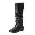 Casual women’s riding boots with a high waist and rounded toe - J&B; - 7 - London-stylehouse.com