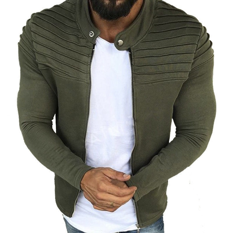 Casual men’s jacket with a zip and ribbed design - J&B; - 1 - London-stylehouse.com