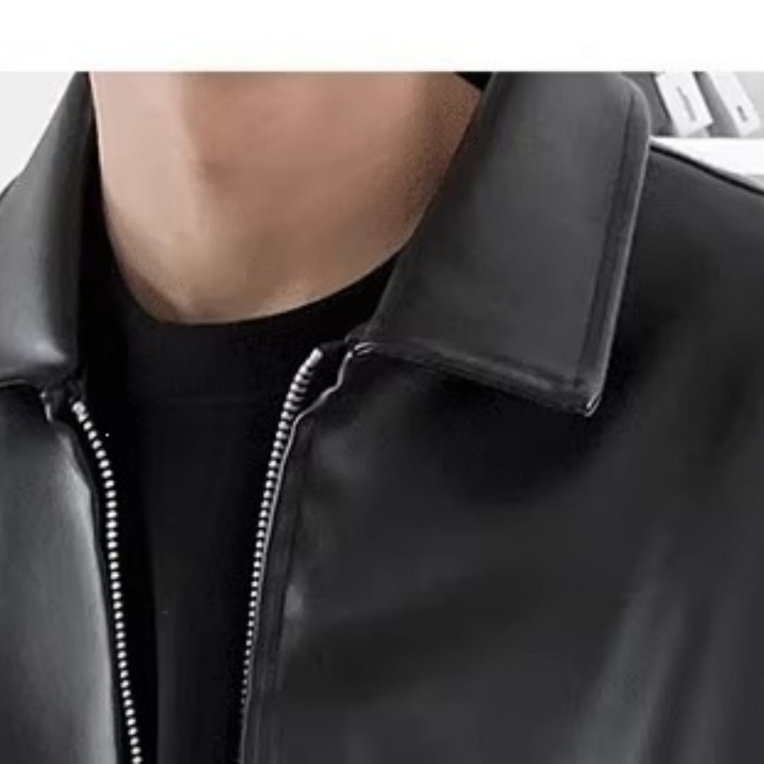 Men's biker jacket with a relaxed fit and zip fastening - J&B; - 1 - London-stylehouse.com