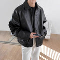 Men's biker jacket with a relaxed fit and zip fastening - J&B; - 2 - London-stylehouse.com