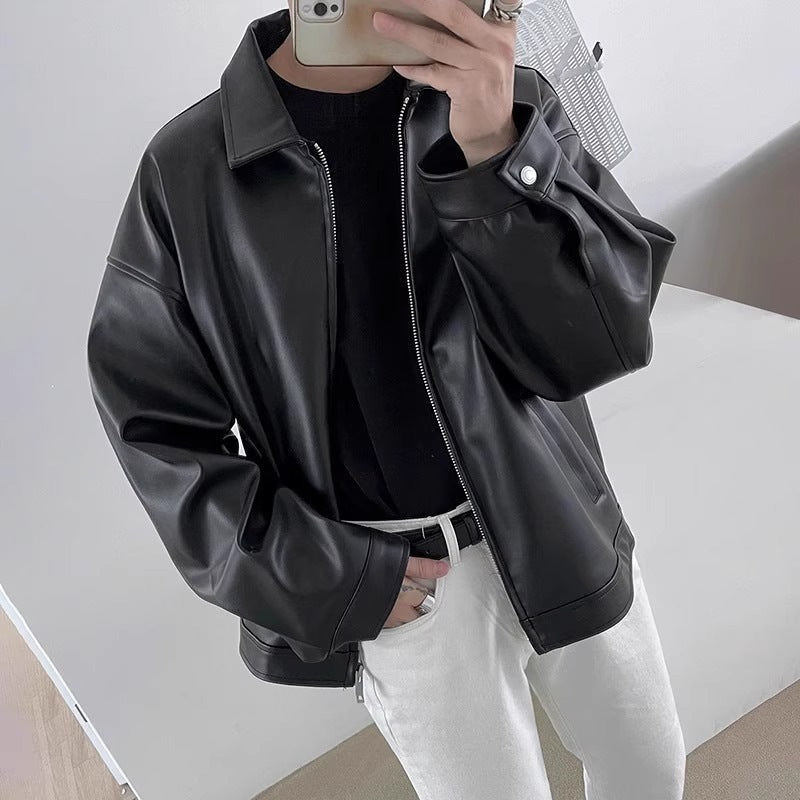 Men's biker jacket with a relaxed fit and zip fastening - J&B; - 3 - London-stylehouse.com