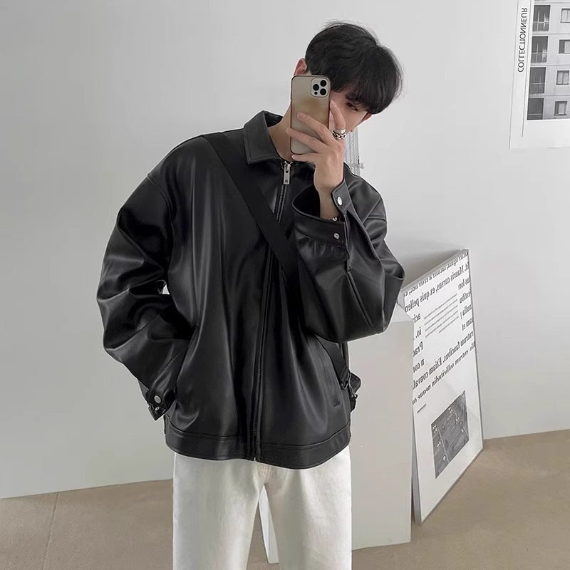 Men's biker jacket with a relaxed fit and zip fastening - J&B; - 4 - London-stylehouse.com