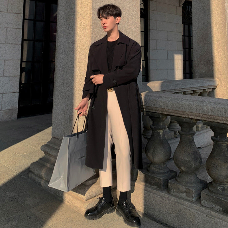 Long double-breasted jacket for men with a relaxed fit - J&B; - 1 - London-stylehouse.com