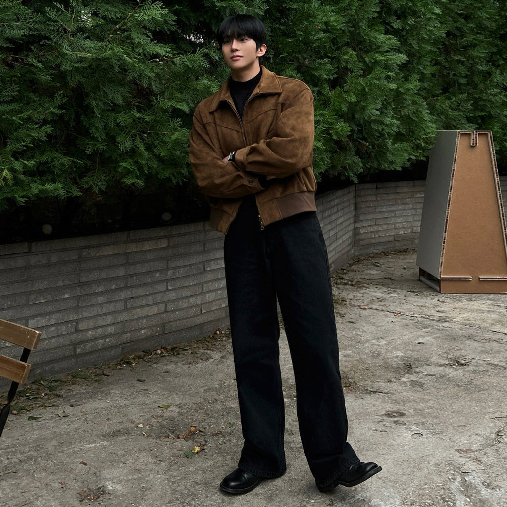 Men’s retro-style bomber jacket with a relaxed fit - J&B; - 1 - London-stylehouse.com