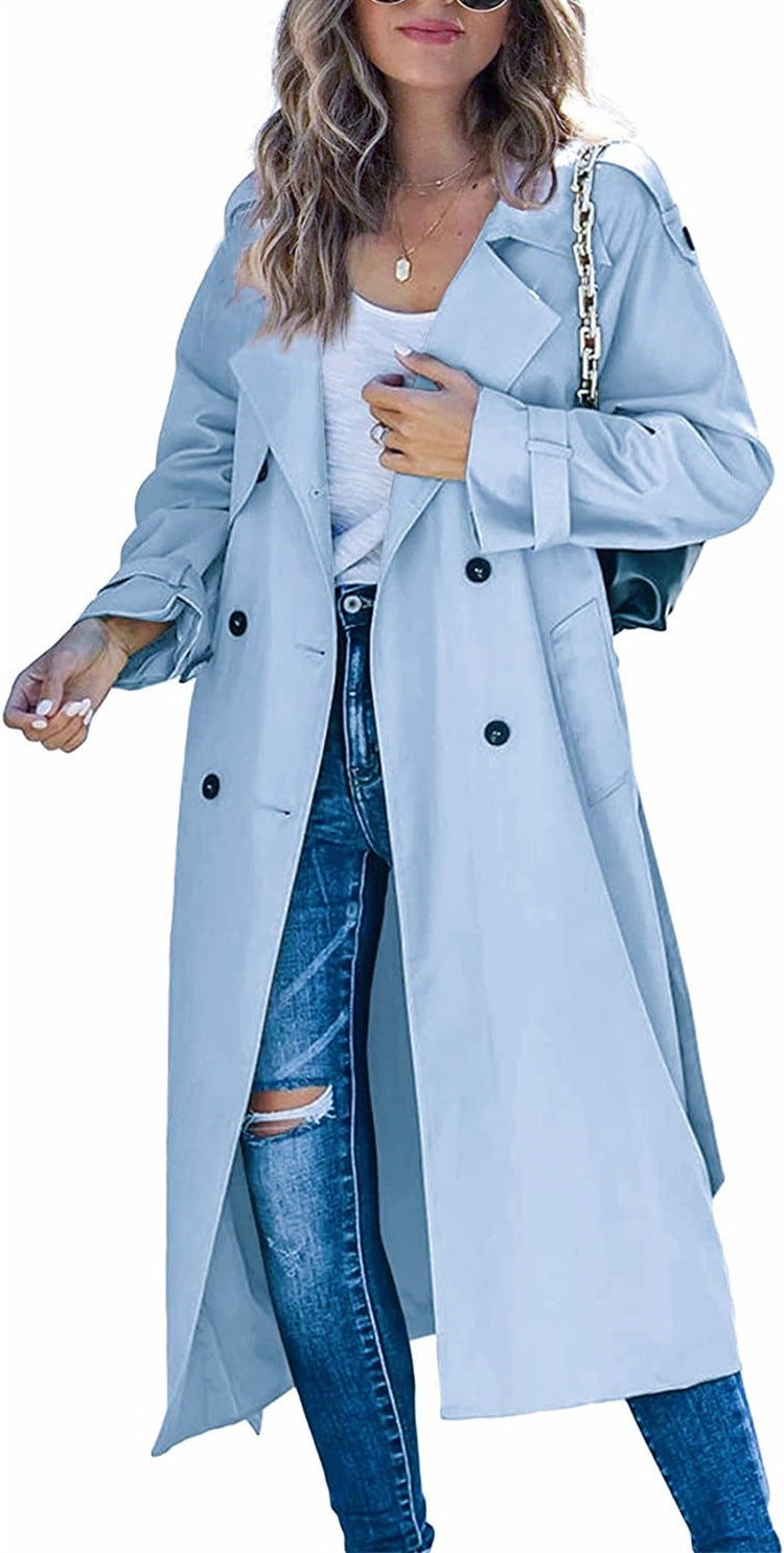 Women’s midi-length trench coat with double-breasted fastening - J&B; - 5 - London-stylehouse.com