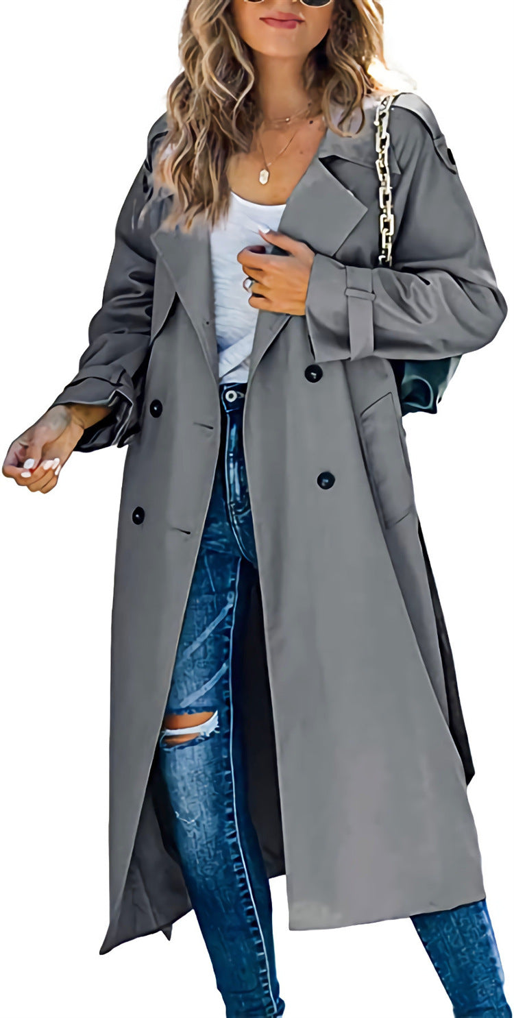 Women’s midi-length trench coat with double-breasted fastening - J&B; - 6 - London-stylehouse.com