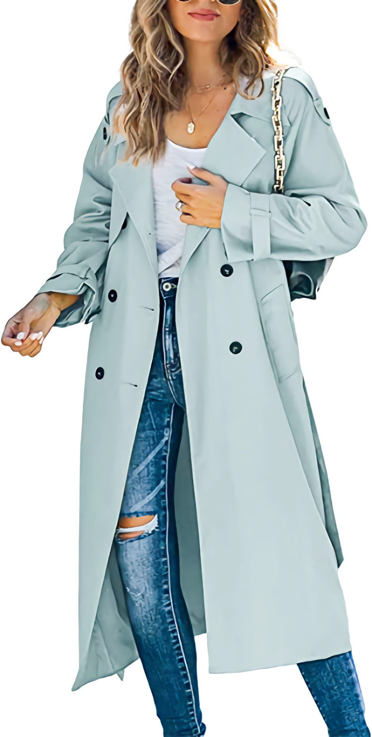 Women’s midi-length trench coat with double-breasted fastening - J&B; - 7 - London-stylehouse.com