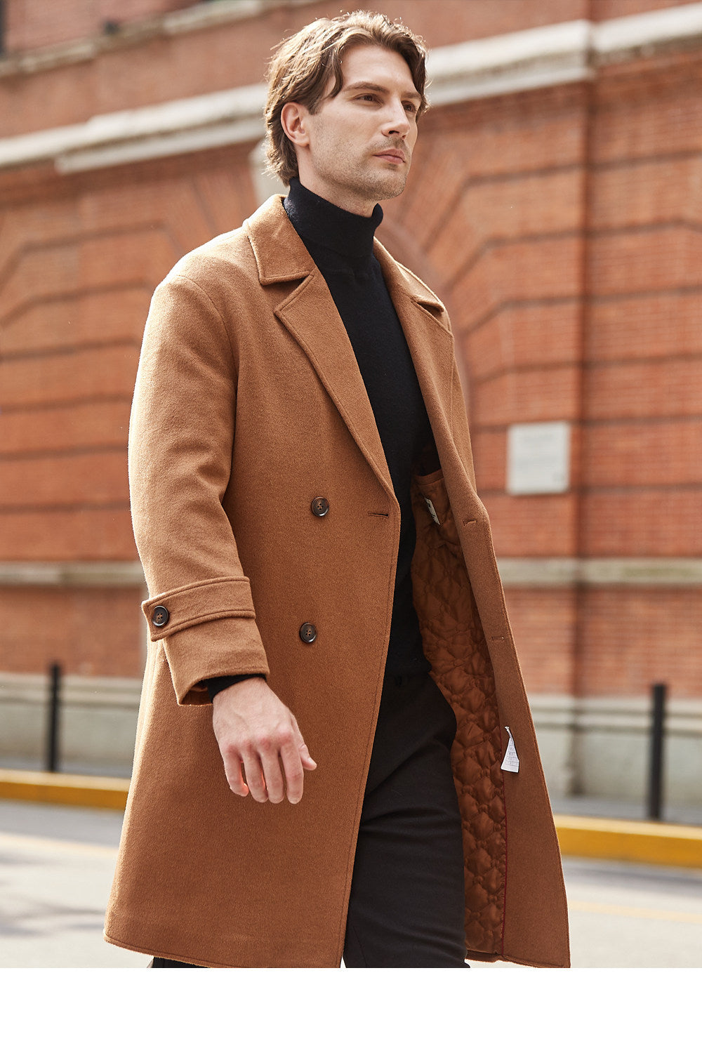 Men’s double-breasted windbreaker with a slim fit - J&B; - 1 - London-stylehouse.com