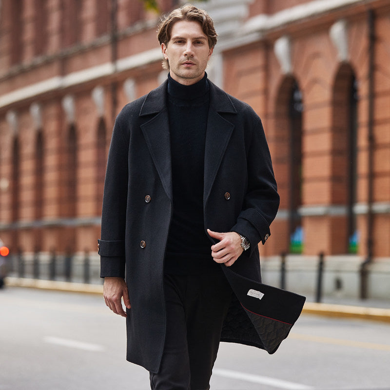 Men’s double-breasted windbreaker with a slim fit - J&B; - 2 - London-stylehouse.com