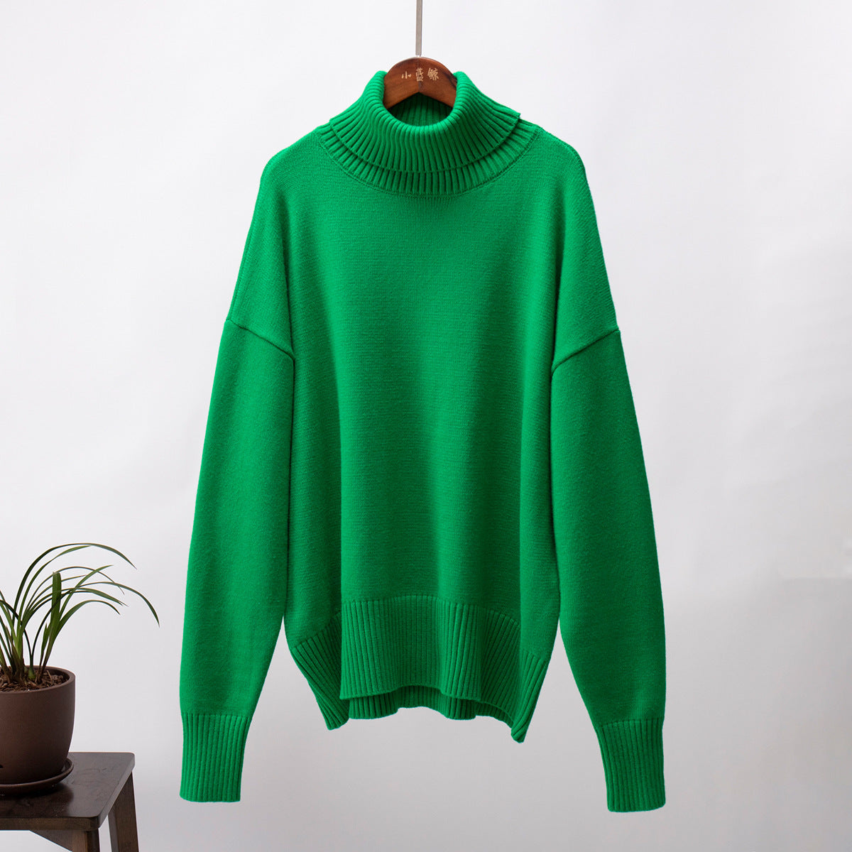 Women’s loose-fit jumper with a roll neck and long sleeves - J&B; - 5 - London-stylehouse.com