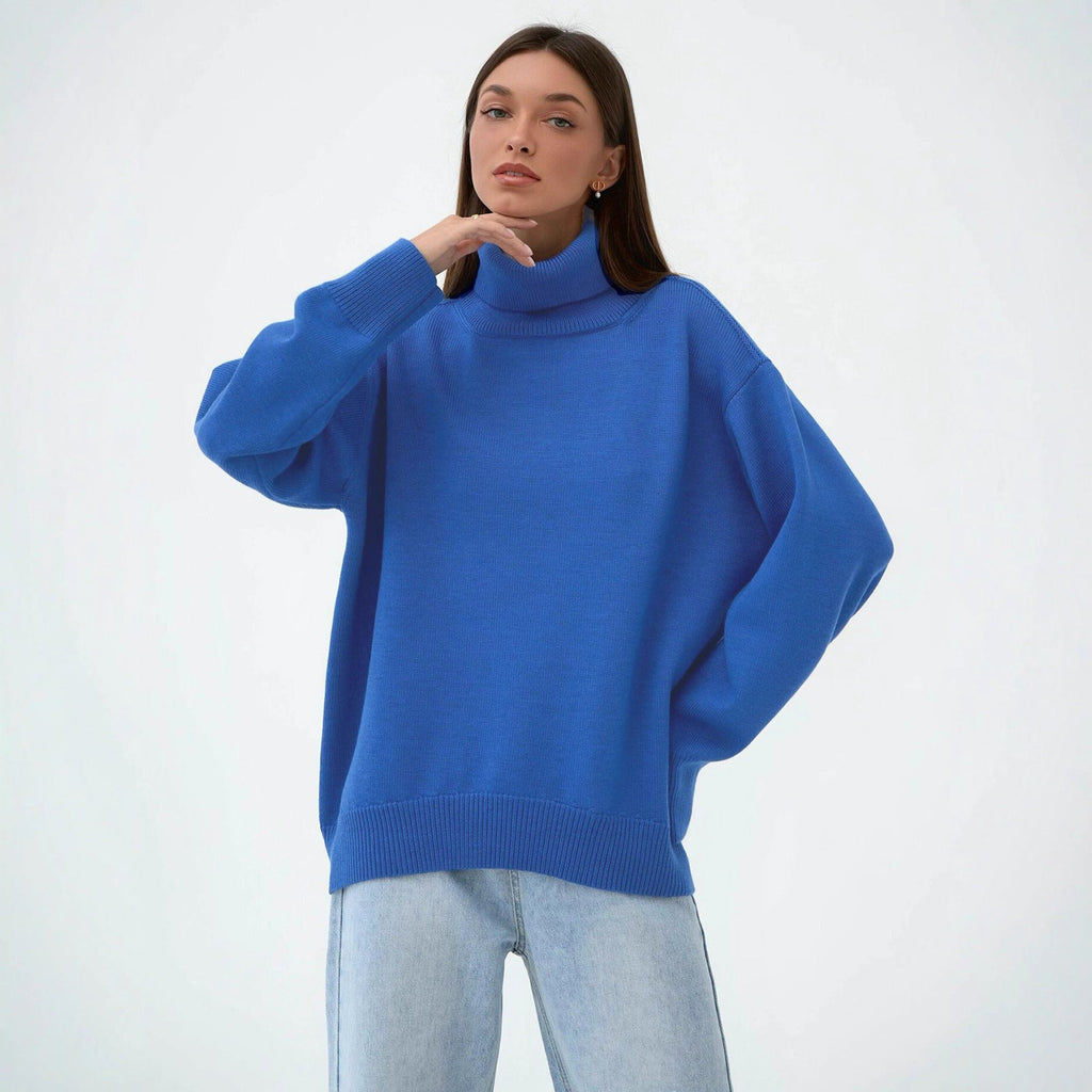 Women’s loose-fit jumper with a roll neck and long sleeves - J&B; - 8 - London-stylehouse.com