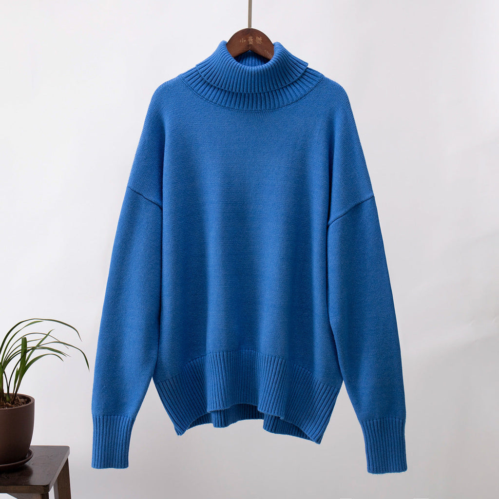 Women’s loose-fit jumper with a roll neck and long sleeves - J&B; - 12 - London-stylehouse.com