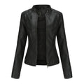 Women’s faux leather motorbike jacket with a front zip and pockets - J&B; - 7 - London-stylehouse.com