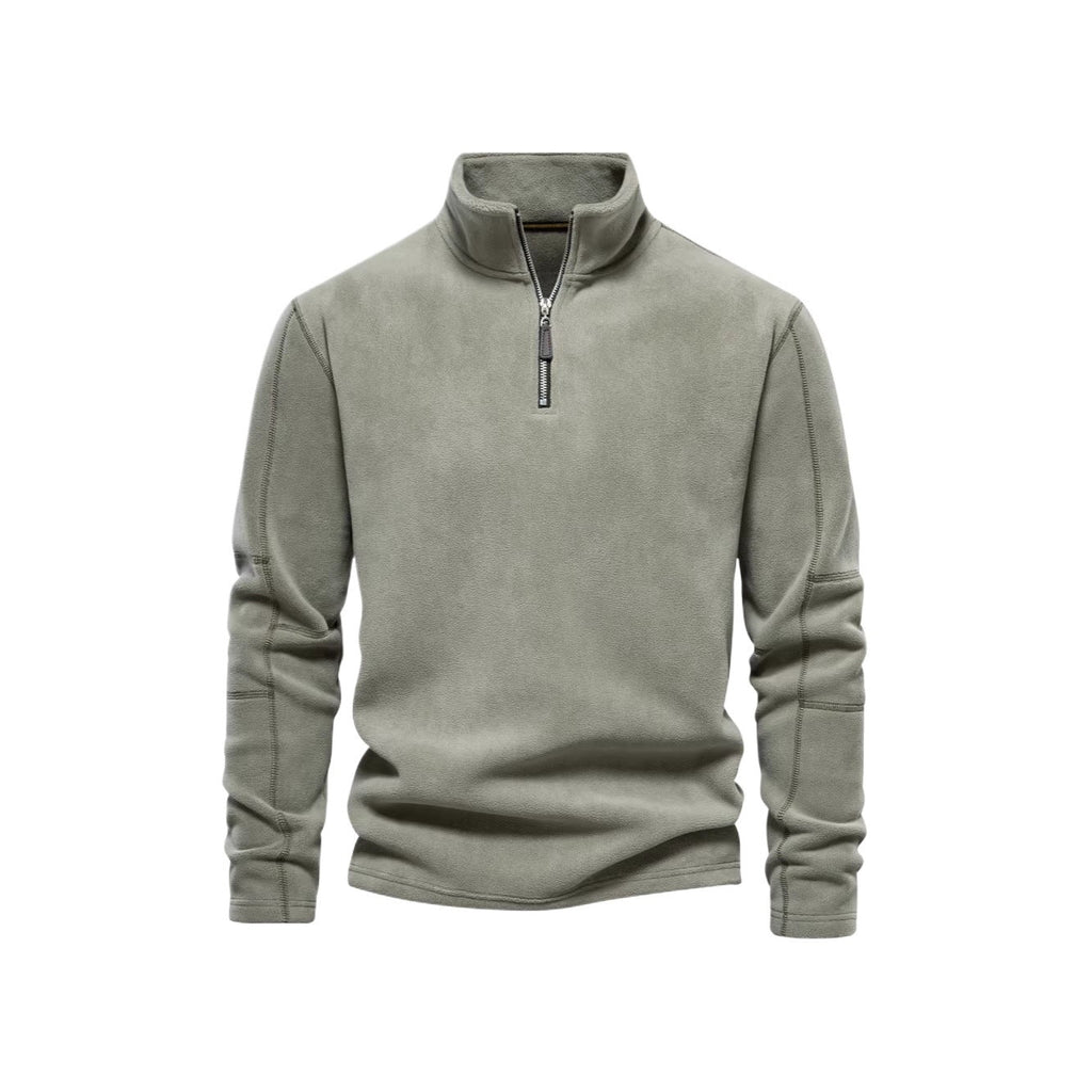 Men’s jacket with half zip, fleece lining and stand-up collar - J&B; - 2 - London-stylehouse.com