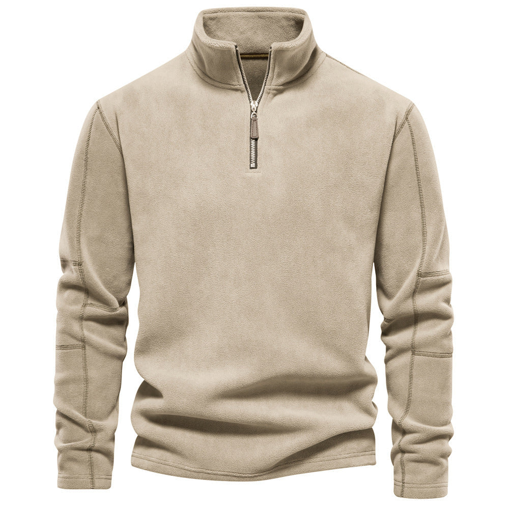 Men’s jacket with half zip, fleece lining and stand-up collar - J&B; - 4 - London-stylehouse.com