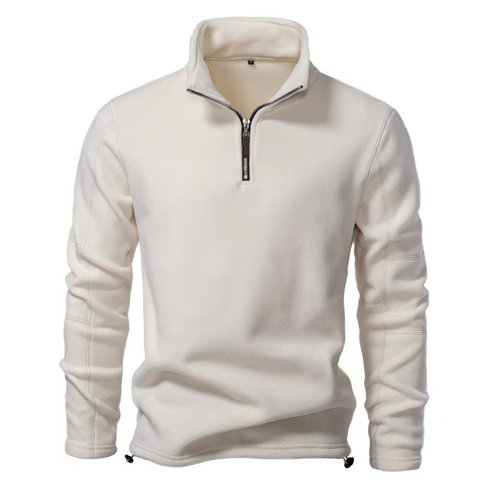 Men’s jacket with half zip, fleece lining and stand-up collar - J&B; - 6 - London-stylehouse.com