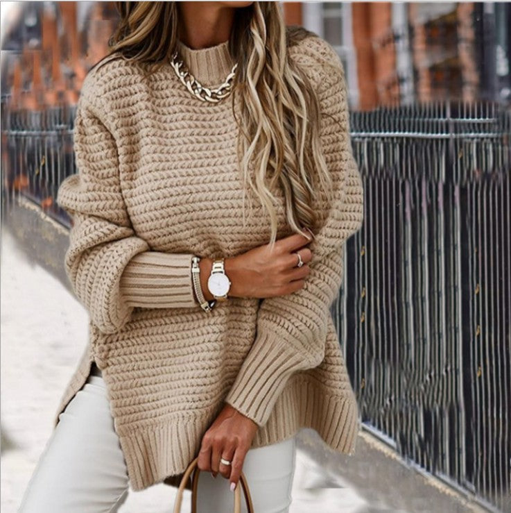 Women’s loose-fitting jumper with a chunky knit pattern - J&B; - 1 - London-stylehouse.com