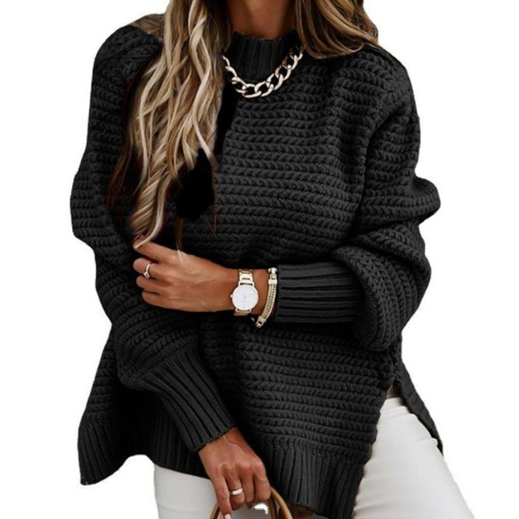 Women’s loose-fitting jumper with a chunky knit pattern - J&B; - 3 - London-stylehouse.com