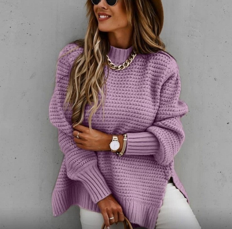 Women’s loose-fitting jumper with a chunky knit pattern - J&B; - 4 - London-stylehouse.com