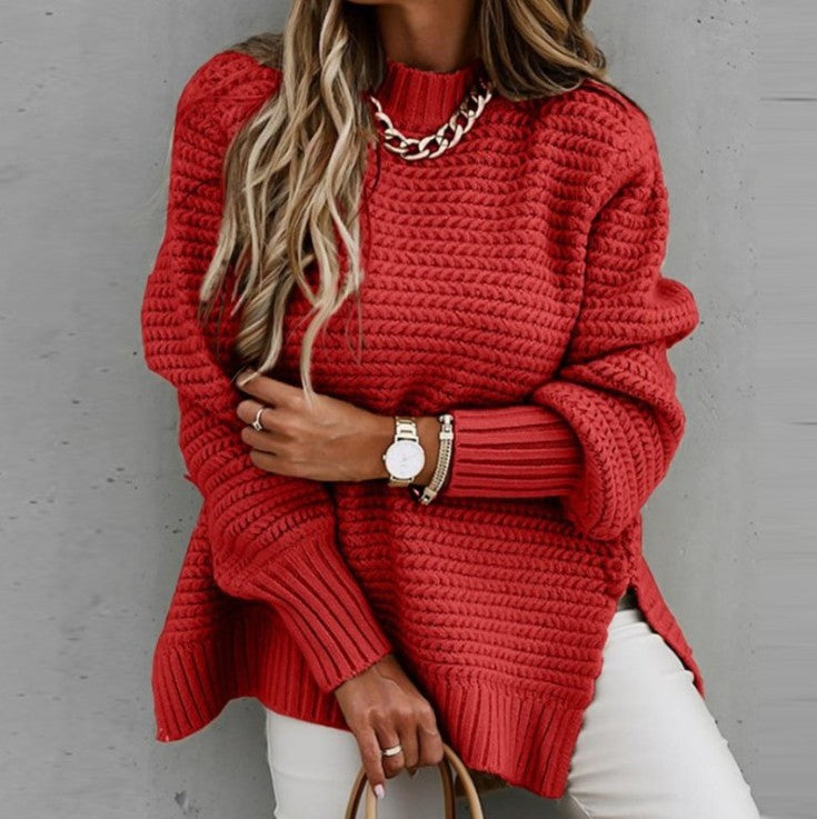 Women’s loose-fitting jumper with a chunky knit pattern - J&B; - 5 - London-stylehouse.com