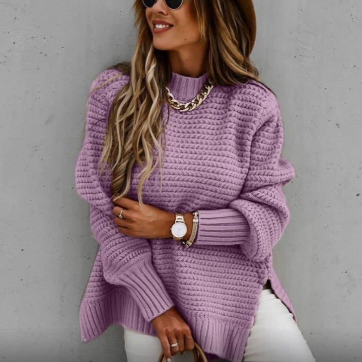 Women’s loose-fitting jumper with a chunky knit pattern - J&B; - 7 - London-stylehouse.com
