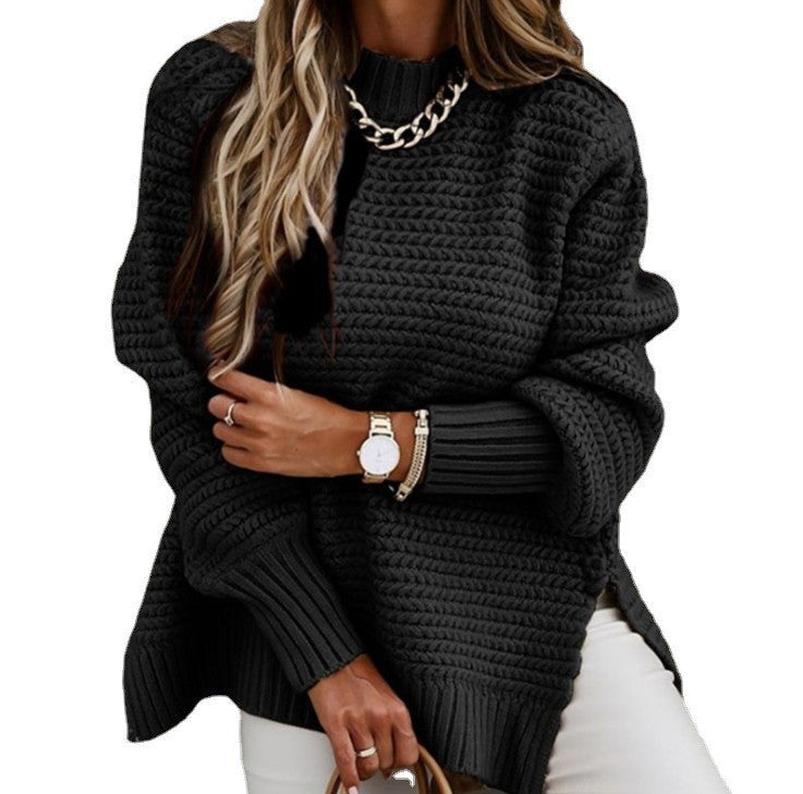 Women’s loose-fitting jumper with a chunky knit pattern - J&B; - 8 - London-stylehouse.com