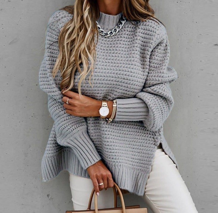 Women’s loose-fitting jumper with a chunky knit pattern - J&B; - 9 - London-stylehouse.com