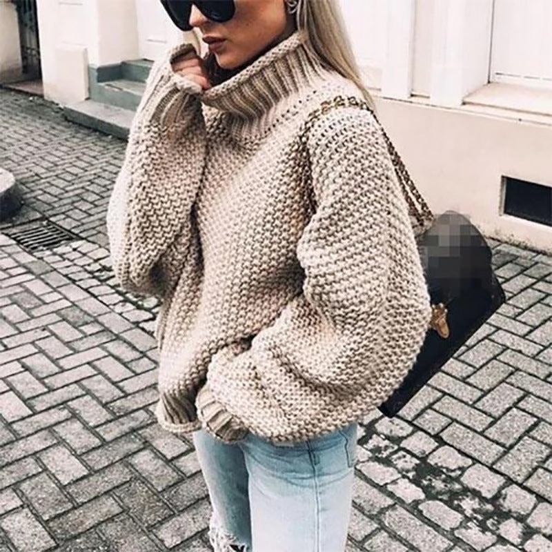 Women’s jumpers: Cosy turtleneck jumper with ribbed detailing - J&B; - 4 - London-stylehouse.com