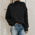 Women’s turtleneck jumper with cable knit pattern - J&B; - 6 - London-stylehouse.com